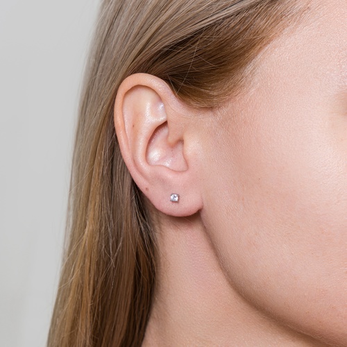 Пусеты Fiore Luna WHITE, AE03187-4A BW/S фото 4